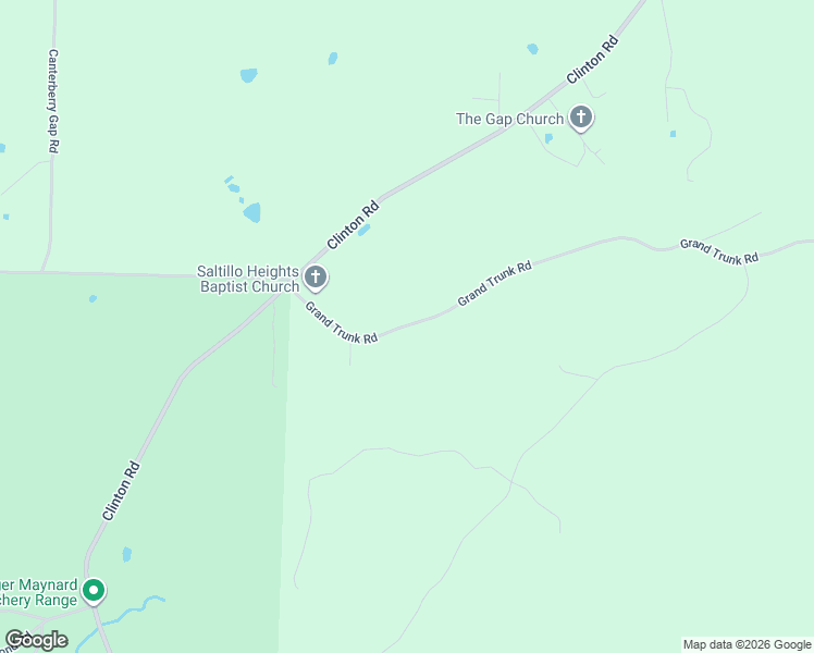 map of restaurants, bars, coffee shops, grocery stores, and more near 30 Grand Trunk Road in Conway