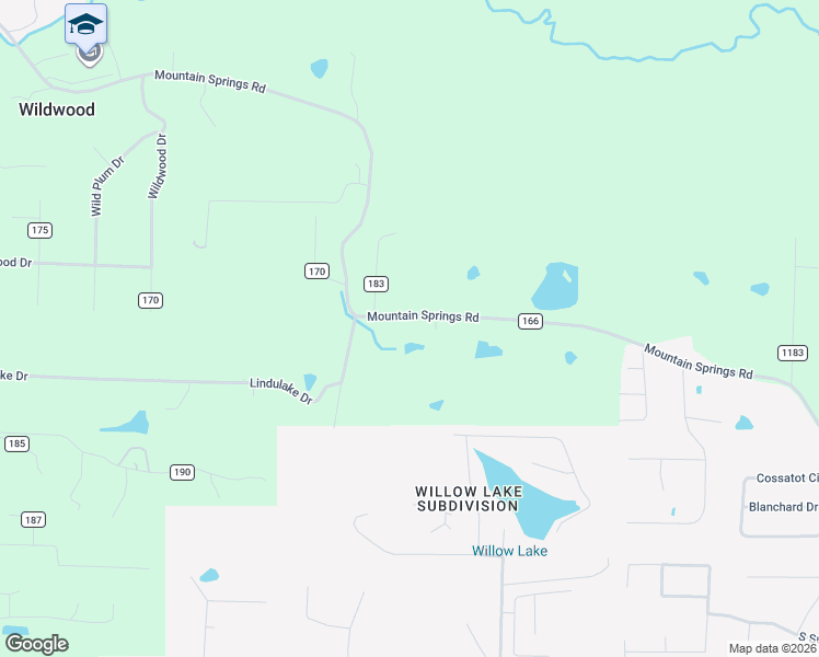 map of restaurants, bars, coffee shops, grocery stores, and more near 2333 Mountain Springs Road in Cabot