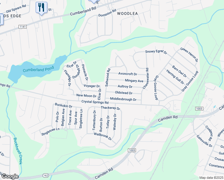 map of restaurants, bars, coffee shops, grocery stores, and more near 1478 Oldstead Drive in Fayetteville