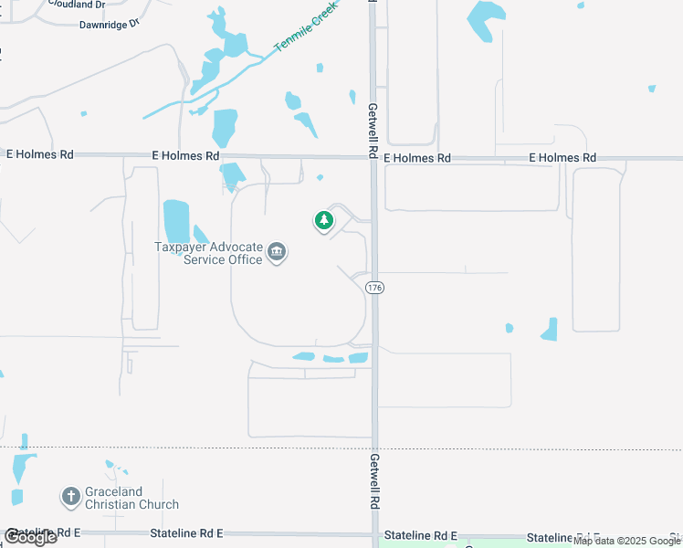 map of restaurants, bars, coffee shops, grocery stores, and more near 5333 Getwell Road in Memphis
