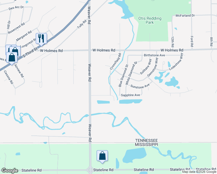 map of restaurants, bars, coffee shops, grocery stores, and more near 868 Ruby Creek Cove in Memphis