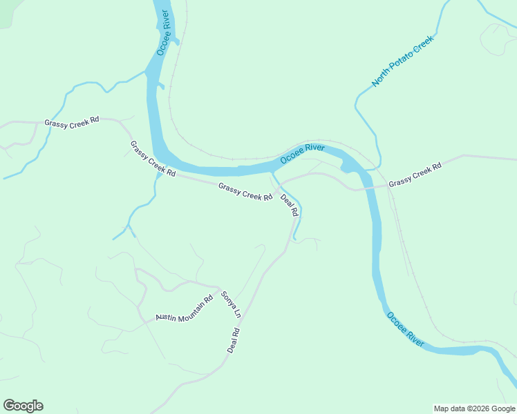 map of restaurants, bars, coffee shops, grocery stores, and more near 1597-1811 Grassy Creek Road in Copperhill