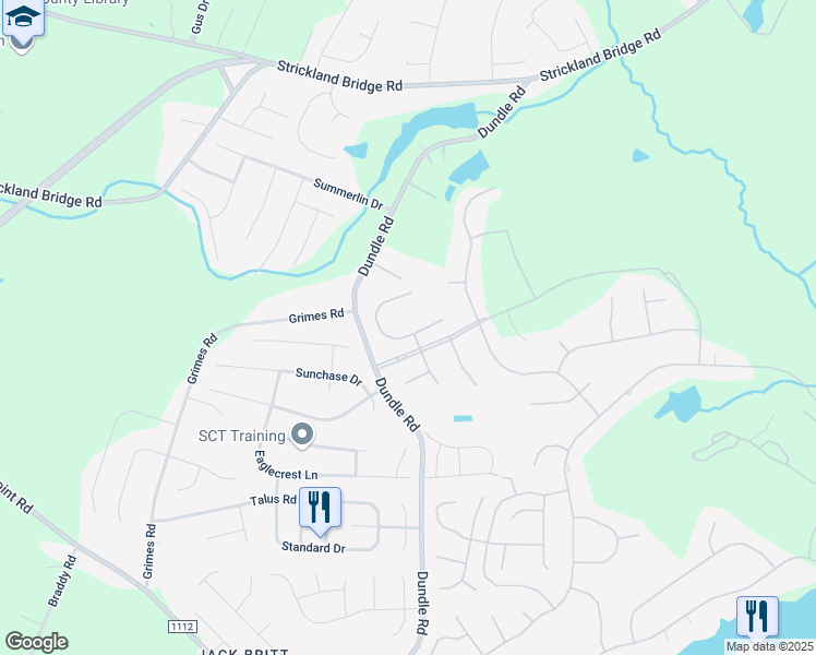 map of restaurants, bars, coffee shops, grocery stores, and more near 3946 Doon Valley Drive in Fayetteville