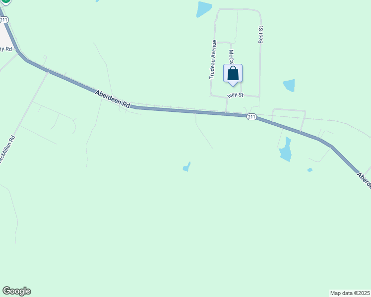 map of restaurants, bars, coffee shops, grocery stores, and more near 308 Curtis Lane in Raeford