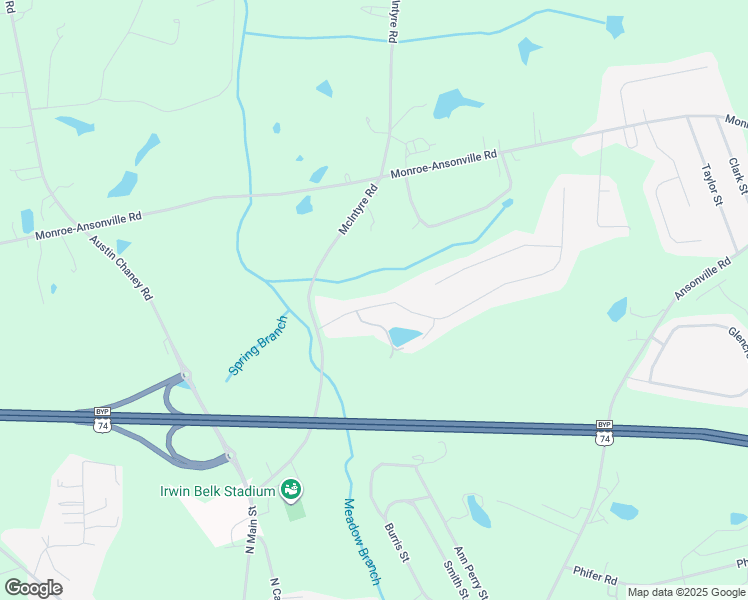 map of restaurants, bars, coffee shops, grocery stores, and more near 5009 Windsong Way in Wingate