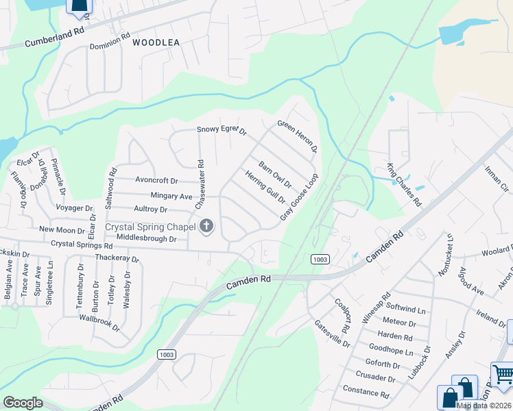 map of restaurants, bars, coffee shops, grocery stores, and more near 1234 Chimney Swift Drive in Fayetteville
