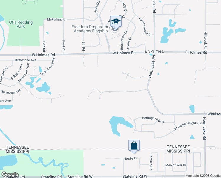 map of restaurants, bars, coffee shops, grocery stores, and more near 338 Nicolet Drive in Memphis