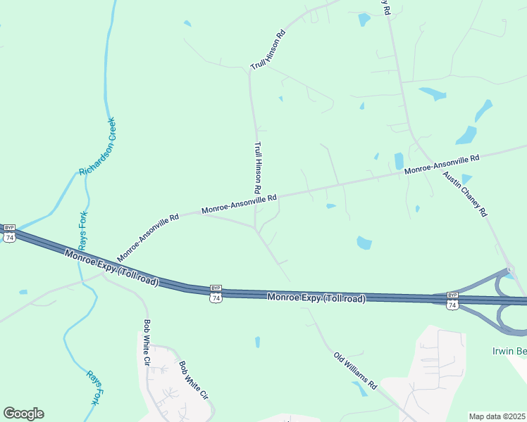 map of restaurants, bars, coffee shops, grocery stores, and more near 4304 Monroe-Ansonville Road in Wingate
