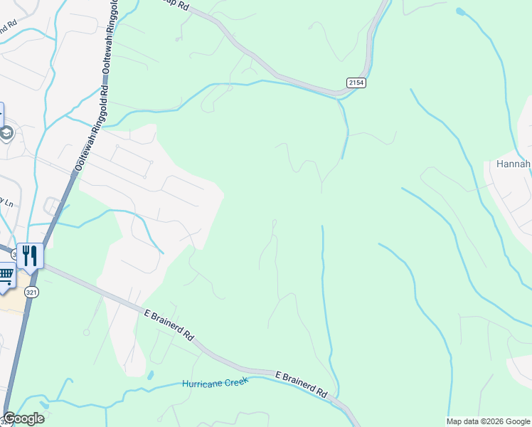 map of restaurants, bars, coffee shops, grocery stores, and more near 2363 Heavenly View in Ooltewah