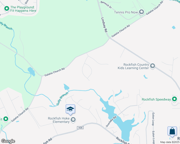 map of restaurants, bars, coffee shops, grocery stores, and more near 109 Tanner Loop in Raeford