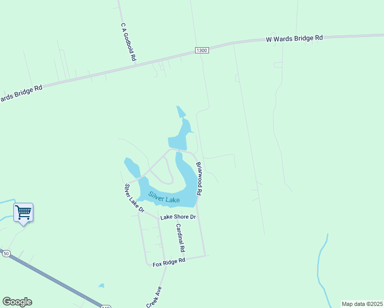 map of restaurants, bars, coffee shops, grocery stores, and more near 515 Briarwood Road in Warsaw
