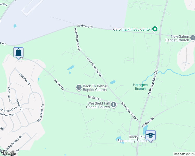 map of restaurants, bars, coffee shops, grocery stores, and more near 4007 Price Short Cut Road in Monroe