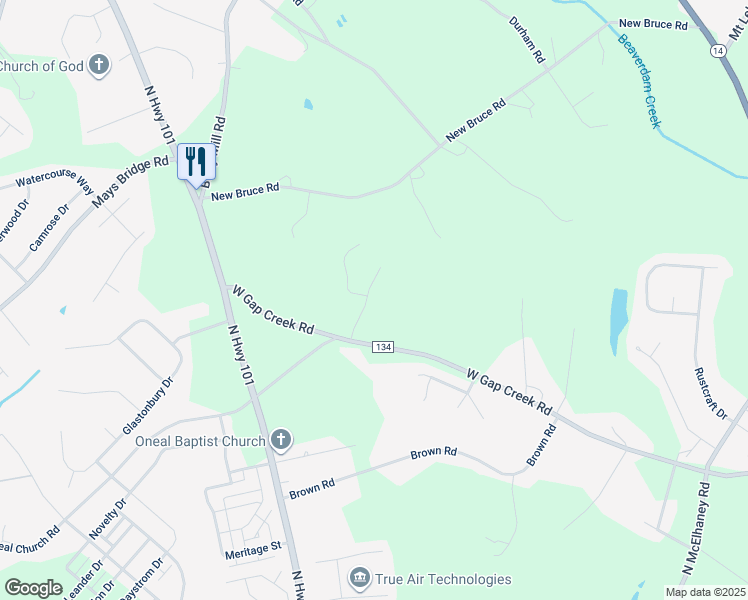 map of restaurants, bars, coffee shops, grocery stores, and more near 230 Barberry Lane in Greer