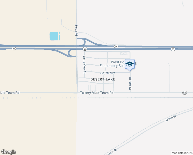 map of restaurants, bars, coffee shops, grocery stores, and more near 24223 Chaparral Avenue in Boron