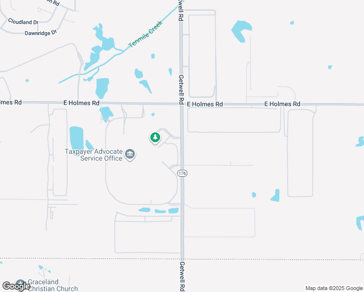map of restaurants, bars, coffee shops, grocery stores, and more near 5333 Getwell Road in Memphis