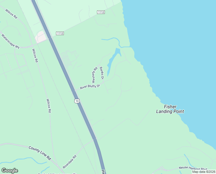 map of restaurants, bars, coffee shops, grocery stores, and more near 101 Serenity Court in New Bern