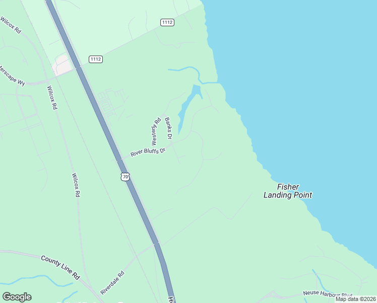 map of restaurants, bars, coffee shops, grocery stores, and more near 216 Easterly Drive in New Bern