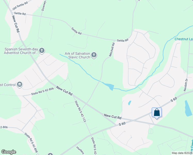 map of restaurants, bars, coffee shops, grocery stores, and more near 280 Mitchell Road in Inman