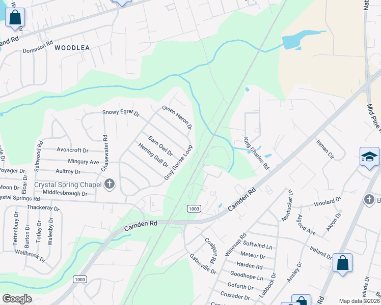 map of restaurants, bars, coffee shops, grocery stores, and more near 2149 Gray Goose Loop in Fayetteville