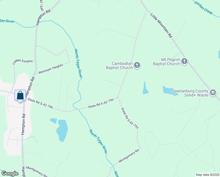 map of restaurants, bars, coffee shops, grocery stores, and more near 759 Бамблби-лэйн in Wellford