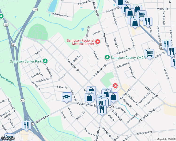 map of restaurants, bars, coffee shops, grocery stores, and more near 210 Pearl Street in Clinton