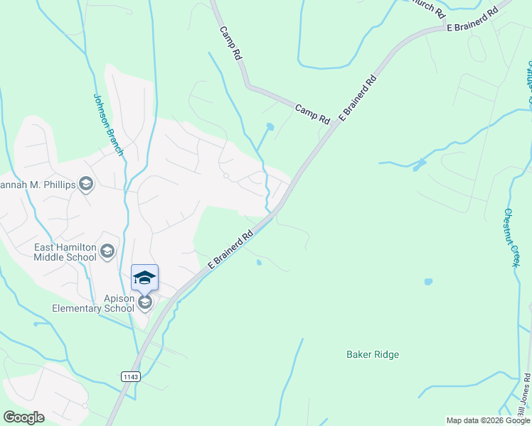 map of restaurants, bars, coffee shops, grocery stores, and more near 10604 Barrow Lane in Apison