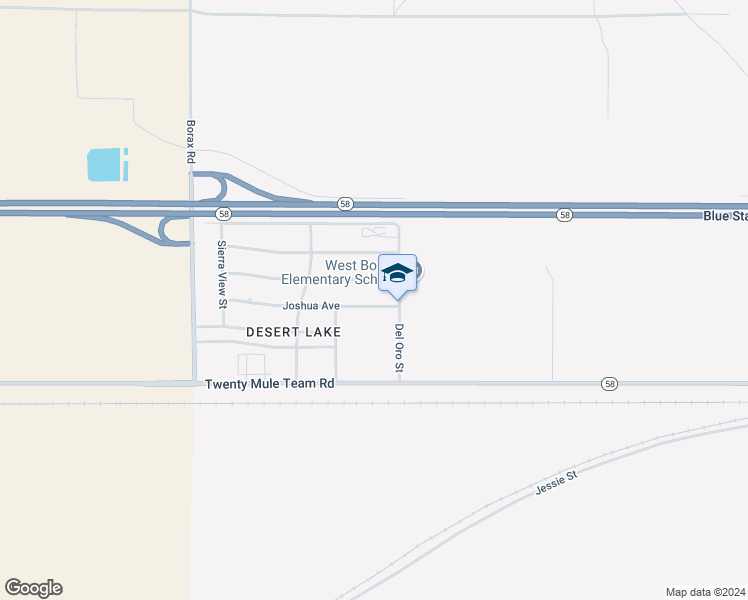 map of restaurants, bars, coffee shops, grocery stores, and more near 24463 Joshua Avenue in Boron