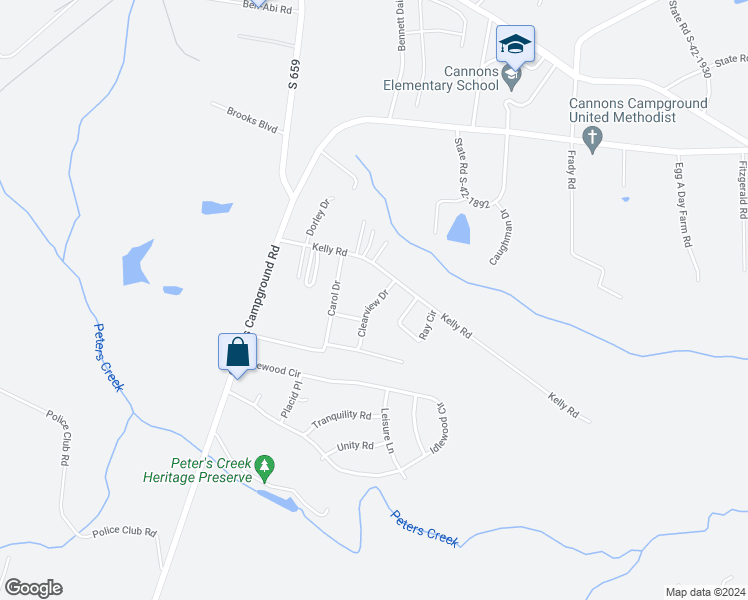 map of restaurants, bars, coffee shops, grocery stores, and more near 132 Clearview Drive in Spartanburg