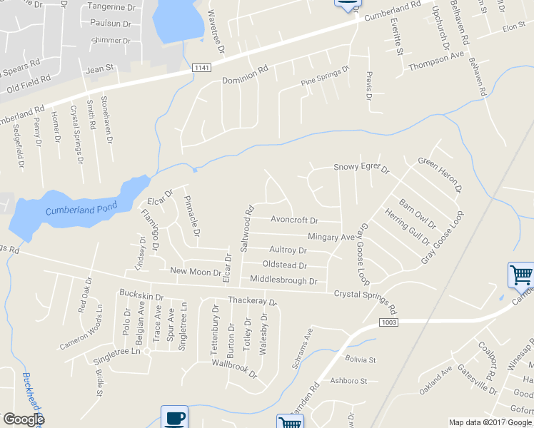 map of restaurants, bars, coffee shops, grocery stores, and more near 1470 Avoncroft Drive in Fayetteville