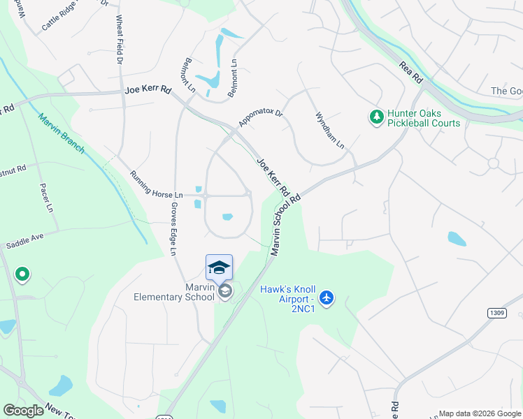 map of restaurants, bars, coffee shops, grocery stores, and more near 5016 Autumn Blossom Lane in Waxhaw