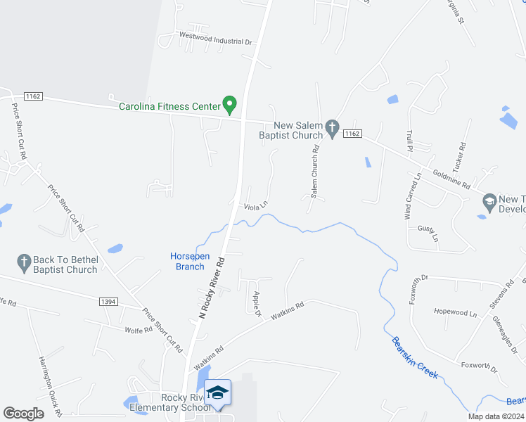 map of restaurants, bars, coffee shops, grocery stores, and more near 3125 Viola Lane in Monroe