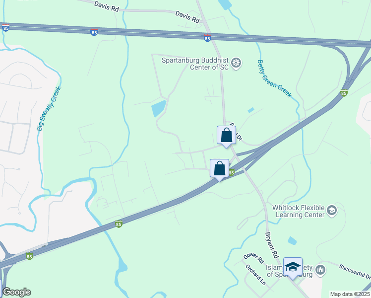 map of restaurants, bars, coffee shops, grocery stores, and more near 838 Rice Road in Spartanburg