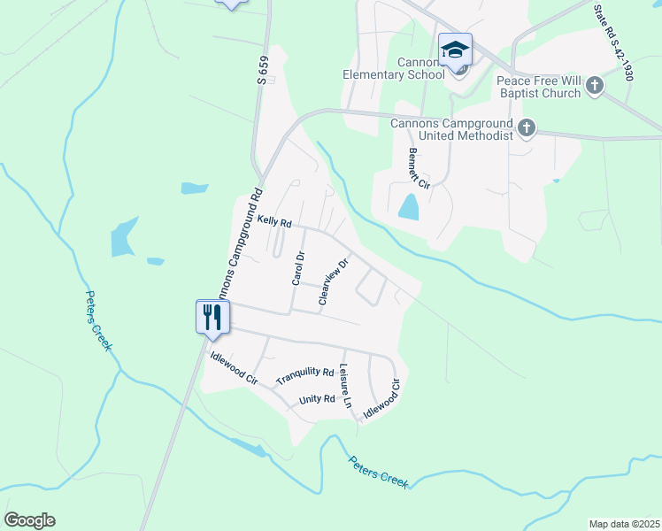map of restaurants, bars, coffee shops, grocery stores, and more near 127 Clearview Drive in Spartanburg