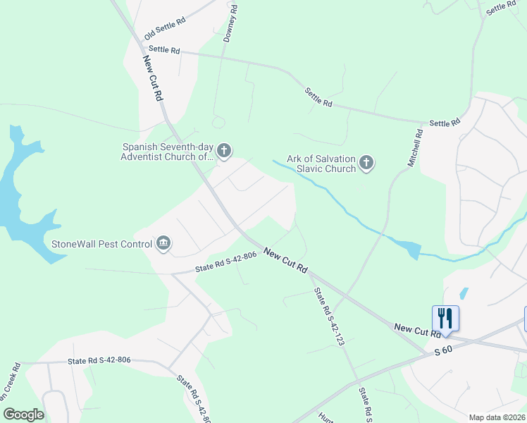 map of restaurants, bars, coffee shops, grocery stores, and more near 116 Antler Drive in Inman