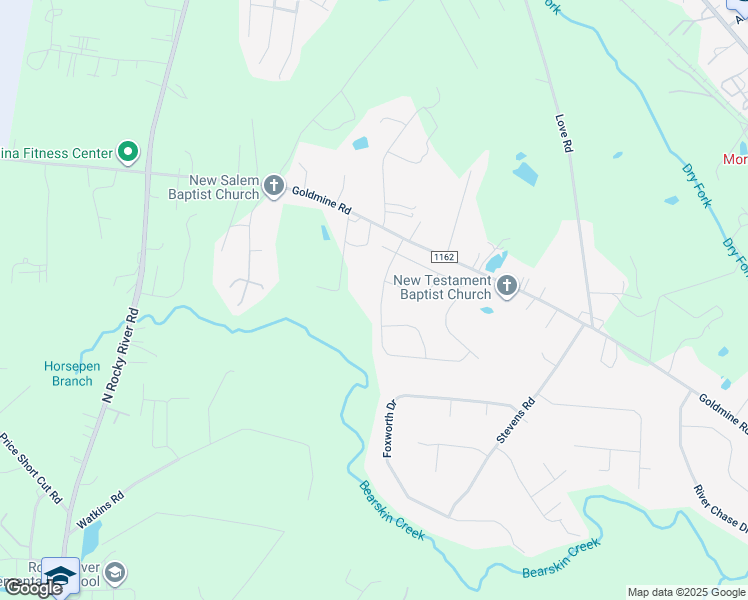 map of restaurants, bars, coffee shops, grocery stores, and more near 1023 Wind Carved Lane in Monroe