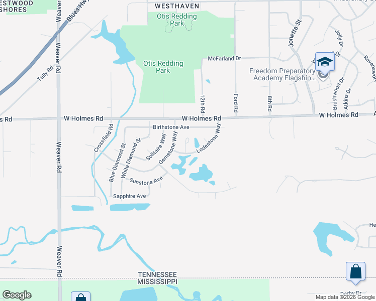 map of restaurants, bars, coffee shops, grocery stores, and more near 5292 Lodestone Loop in Memphis