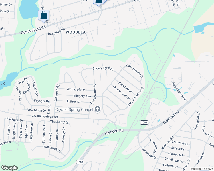 map of restaurants, bars, coffee shops, grocery stores, and more near 2505 Gray Goose Loop in Fayetteville