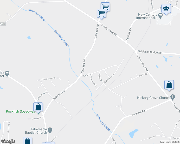 map of restaurants, bars, coffee shops, grocery stores, and more near 2486 Celtic Drive in Fayetteville