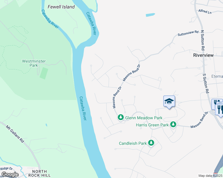 map of restaurants, bars, coffee shops, grocery stores, and more near 4029 Oarman Court in Fort Mill