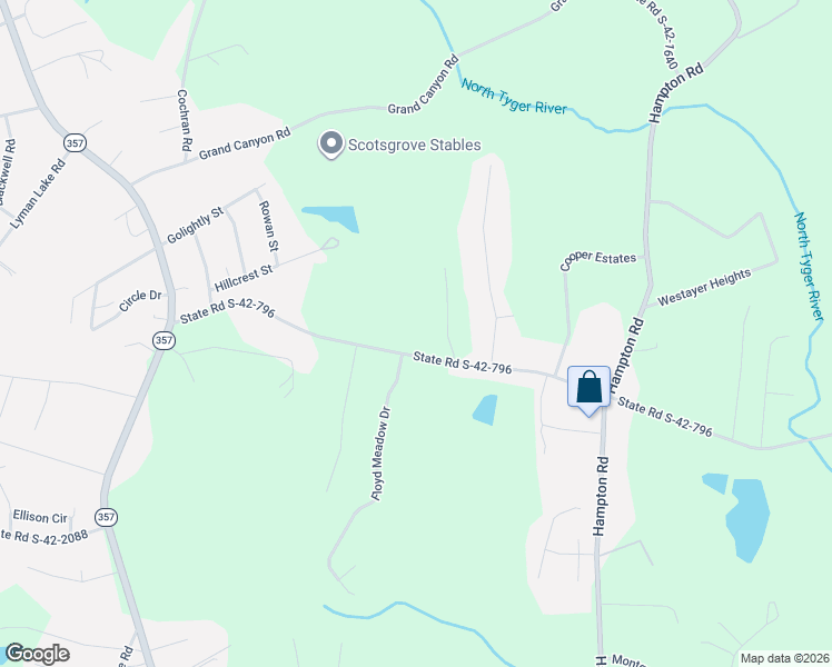 map of restaurants, bars, coffee shops, grocery stores, and more near 471 Zimmerman Road in Inman