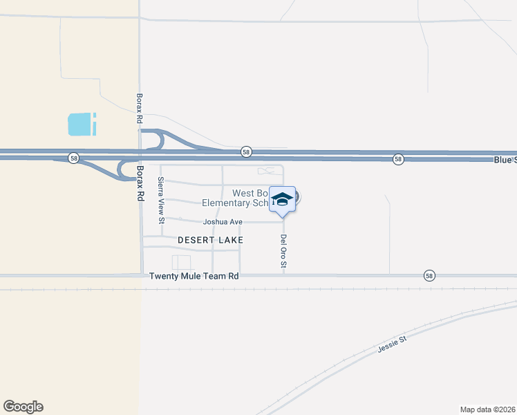 map of restaurants, bars, coffee shops, grocery stores, and more near 24422 Tamarisk Avenue in Boron