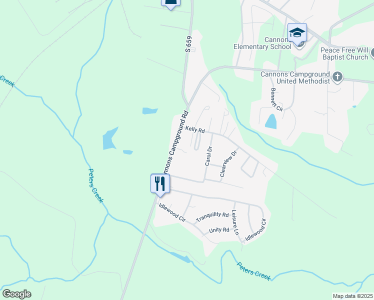 map of restaurants, bars, coffee shops, grocery stores, and more near 2788 Cannons Campground Rd in Spartanburg