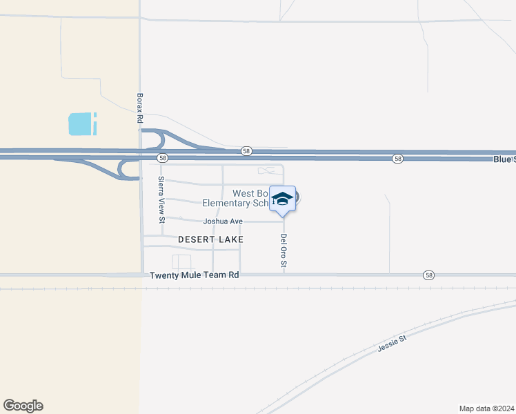 map of restaurants, bars, coffee shops, grocery stores, and more near 24422 Tamarisk Avenue in Boron
