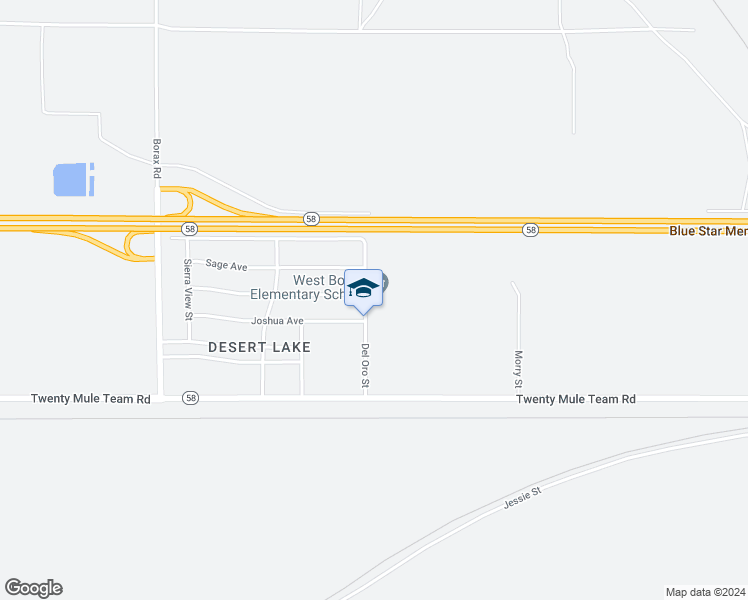 map of restaurants, bars, coffee shops, grocery stores, and more near 12300 Del Oro Street in Boron