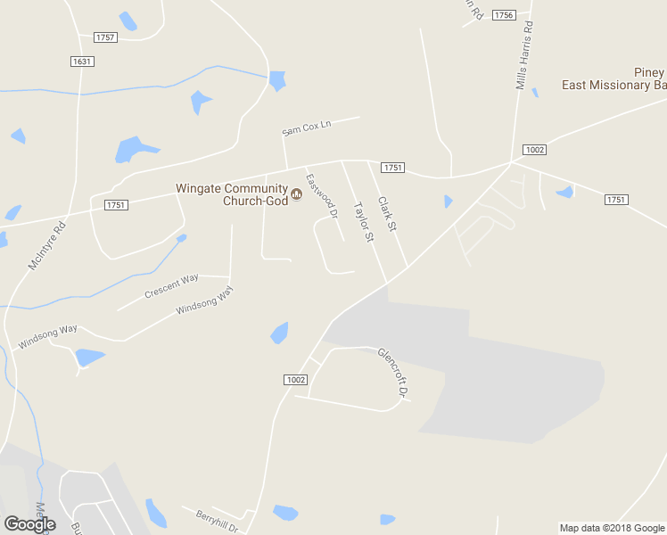 map of restaurants, bars, coffee shops, grocery stores, and more near 5403 Tucker Phillips Drive in Wingate