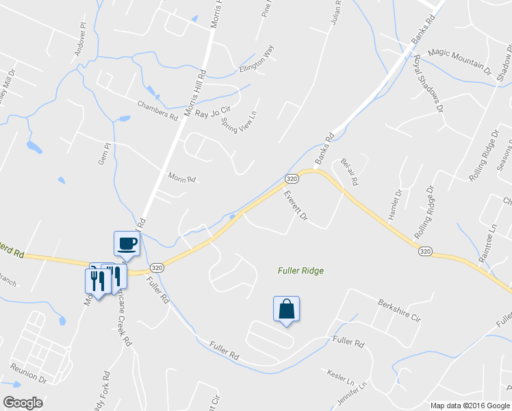 map of restaurants, bars, coffee shops, grocery stores, and more near 9012 E Brainerd Rd in Chattanooga