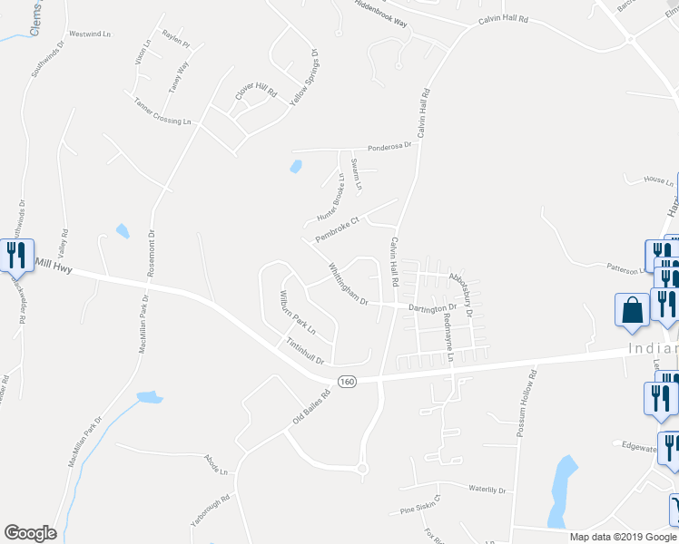 map of restaurants, bars, coffee shops, grocery stores, and more near 8256 Chatsworth Drive in Fort Mill