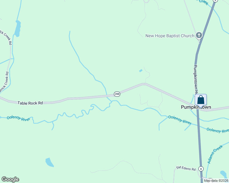map of restaurants, bars, coffee shops, grocery stores, and more near 1586 Table Rock Road in Pickens