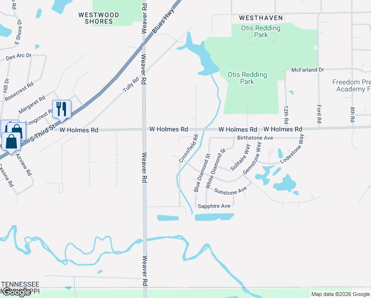 map of restaurants, bars, coffee shops, grocery stores, and more near 5267 Crossfield Road in Memphis