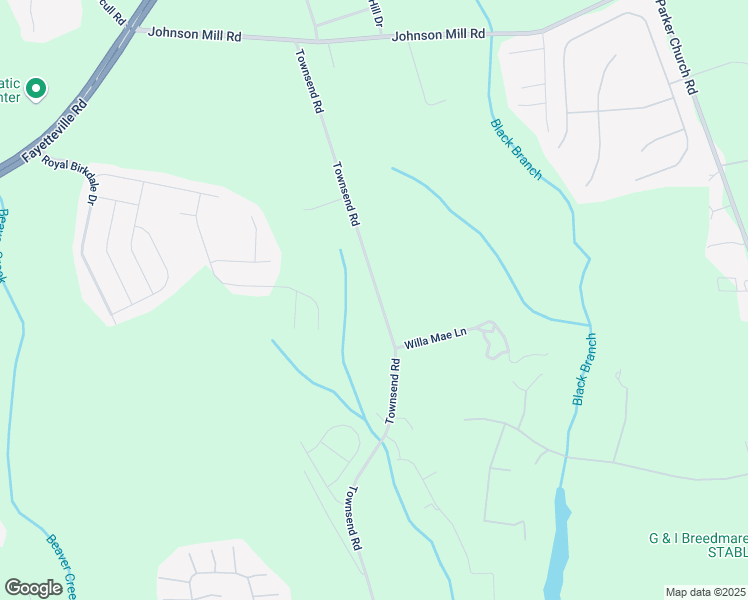 map of restaurants, bars, coffee shops, grocery stores, and more near 1099 Townsend Road in Raeford